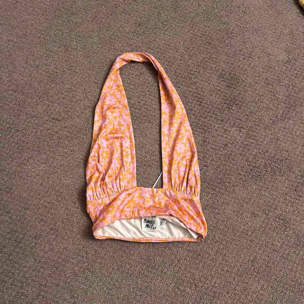 Princess Polly Pink and Orange Halter Tank Top